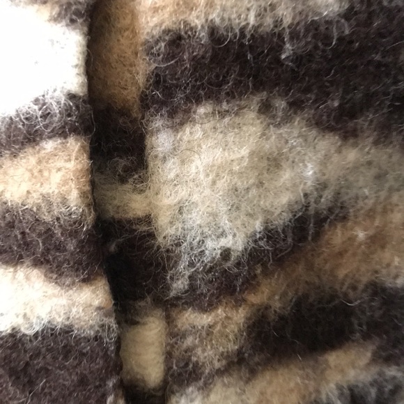 Vintage animal print multibrown zip collarless jacket Charter Club size10p - Picture 5 of 6